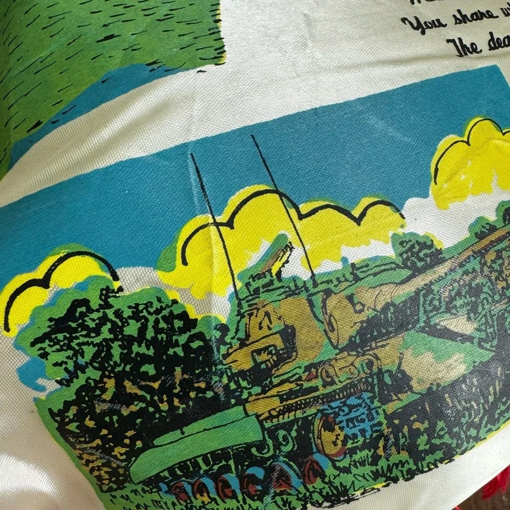 World War II WW2 Fort‎ Knox Kentucky MOTHER poem Satin Souvenir Throw Pillow
